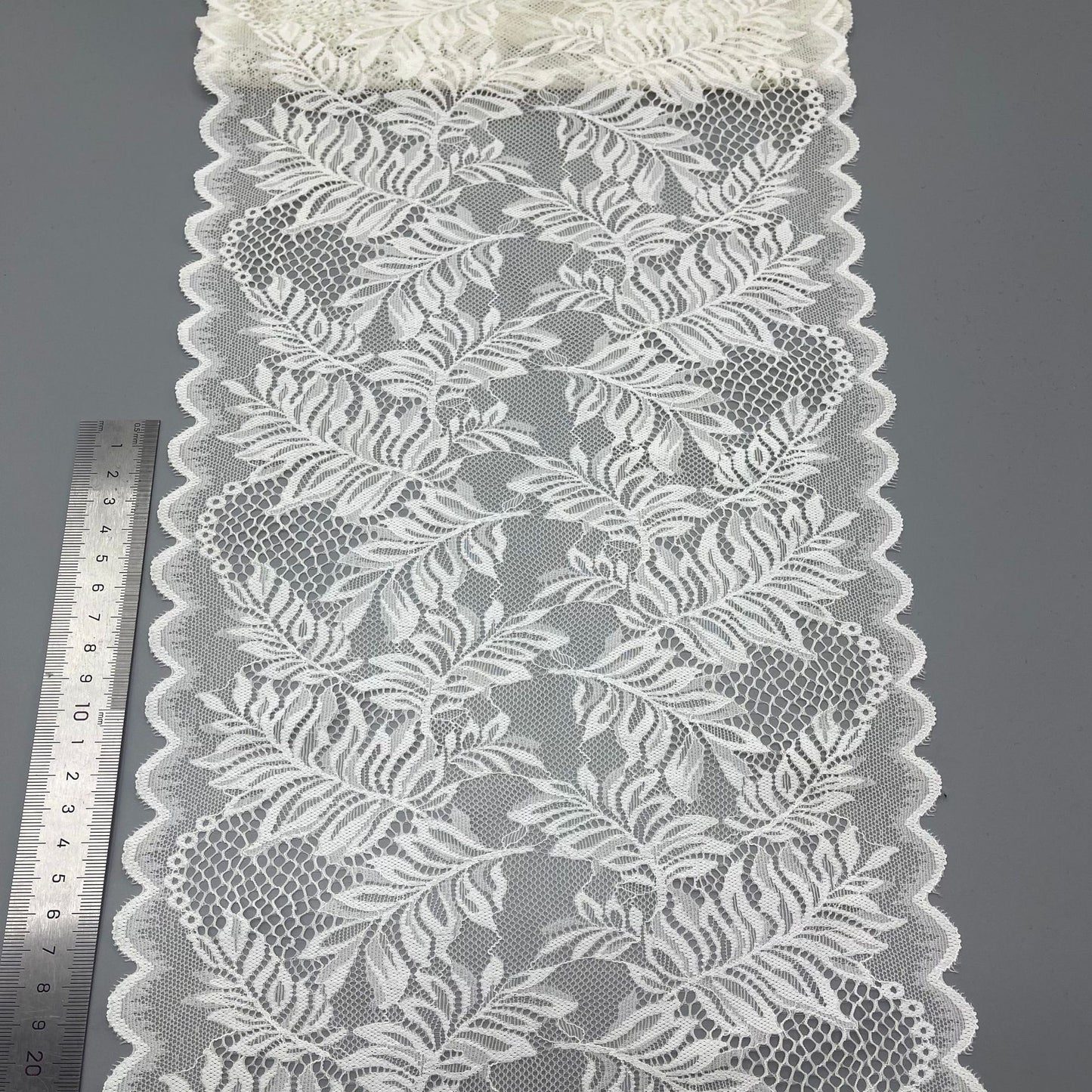 freedombeauty|24CM Underwear Hollow Lace Nylon White Elastic Lace Trim Wedding Dress Accessories Edging