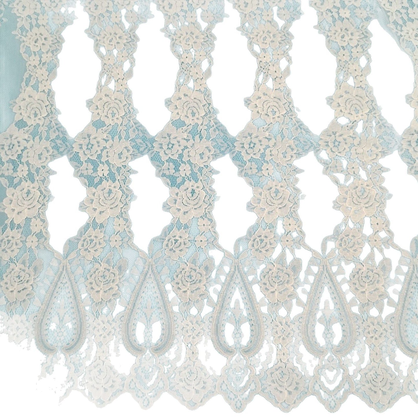 freedombeauty|Hot-Selling Cotton Lace Fabric Soft Skin-Friendly High Elasticity Classic Pattern Women's Wedding Dress Skirt Lace Fabric