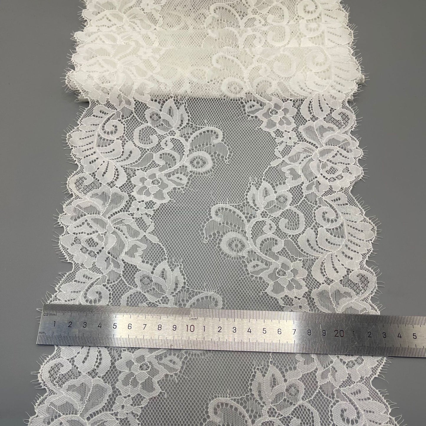 freedombeauty|22cm Elastic Eyelash French Elastic Lace Trim Wedding Dress Lingerie Accessories DIY Clothing