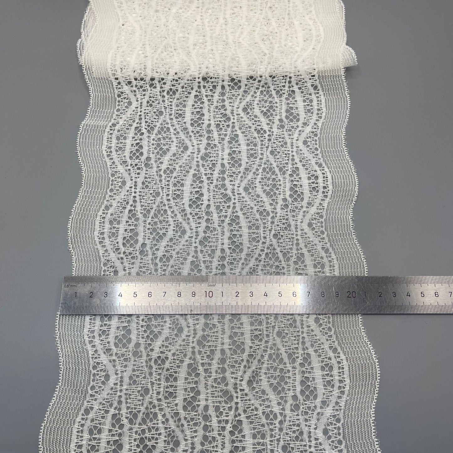 freedombeauty|20CM Wavy Elastic Lace Trim DIY Wedding Dress Garment Lingerie Accessories