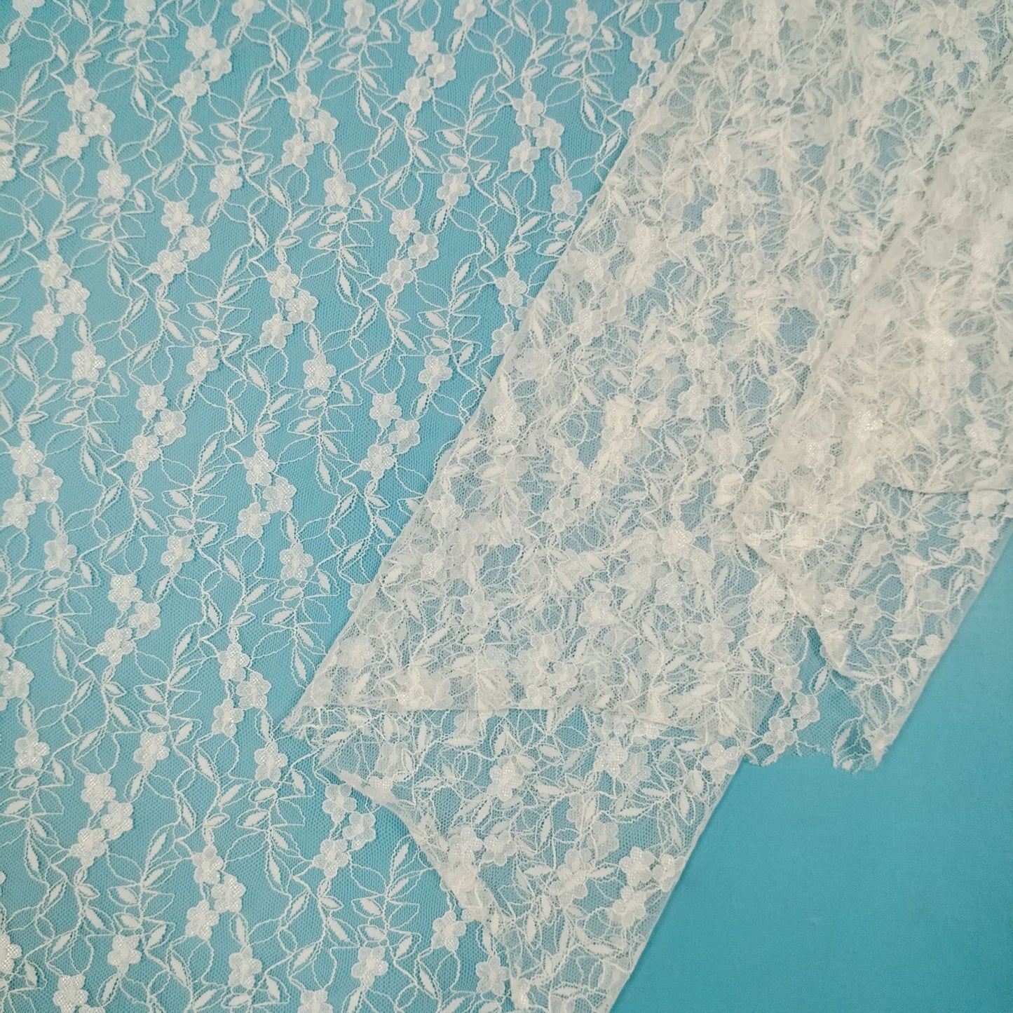 freedombeauty|Plum Blossom Rice Noodles Nylon Stretch Small Flower Thin Lace Fabric Decoration for Lingerie Vest Base Shirt Wedding Dress