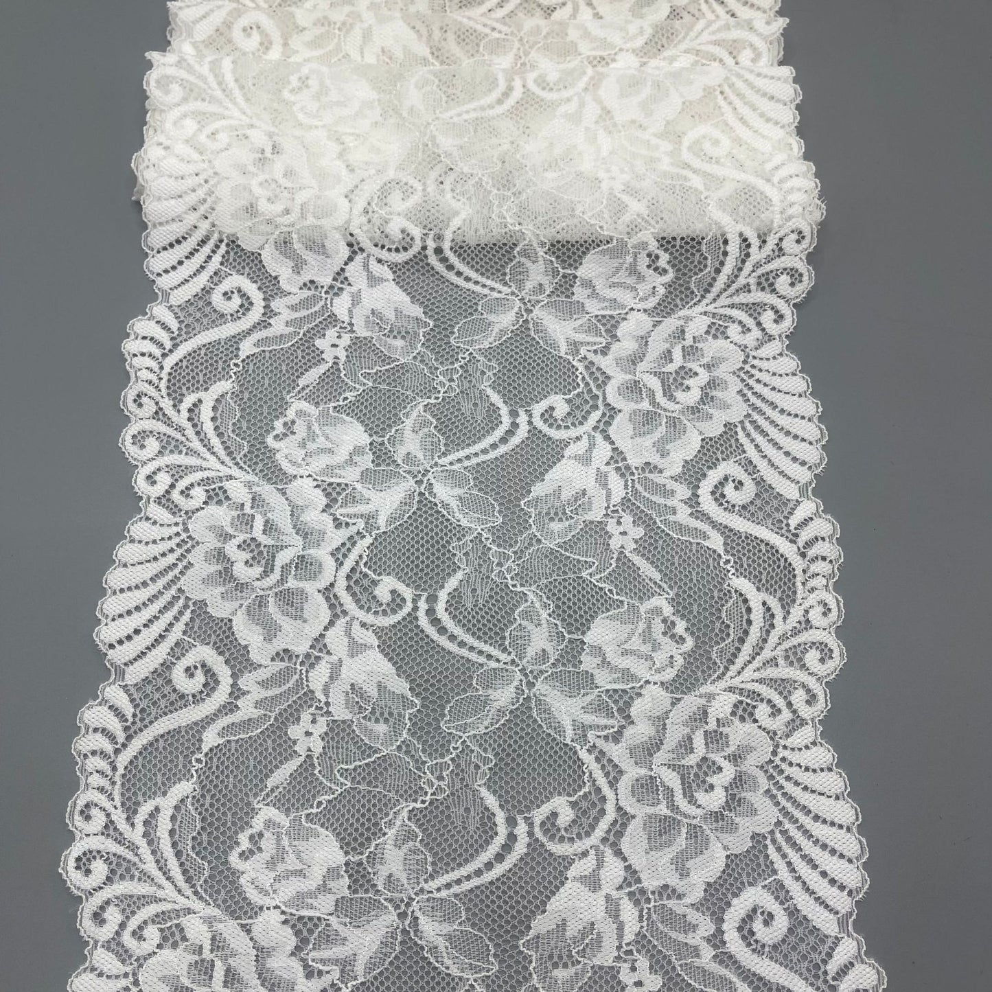 freedombeauty|18CM Elastic Hollow Lace Trim DIY Wedding Dress Clothing Lingerie Accessories Home Textile Fabric