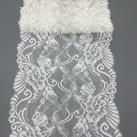 freedombeauty|18CM Elastic Hollow Lace Trim DIY Wedding Dress Clothing Lingerie Accessories Home Textile Fabric
