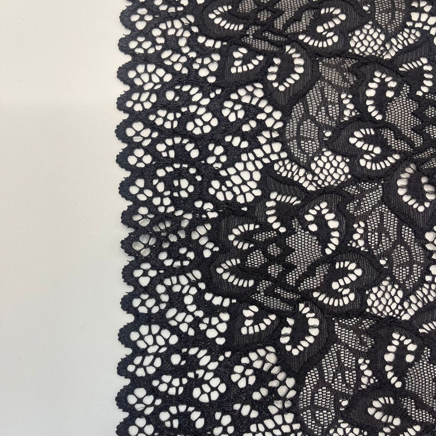 freedombeauty|18CM Black and White Hollow Elastic Lace Trim DIY Clothing Lingerie Lace Wedding Dress Accessories