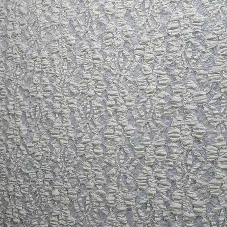 freedombeauty|Lace Bubble Fabric Embossed Hollow Mesh Lace Fabric Wedding Dress Lace Accessories Full Lace Fabric