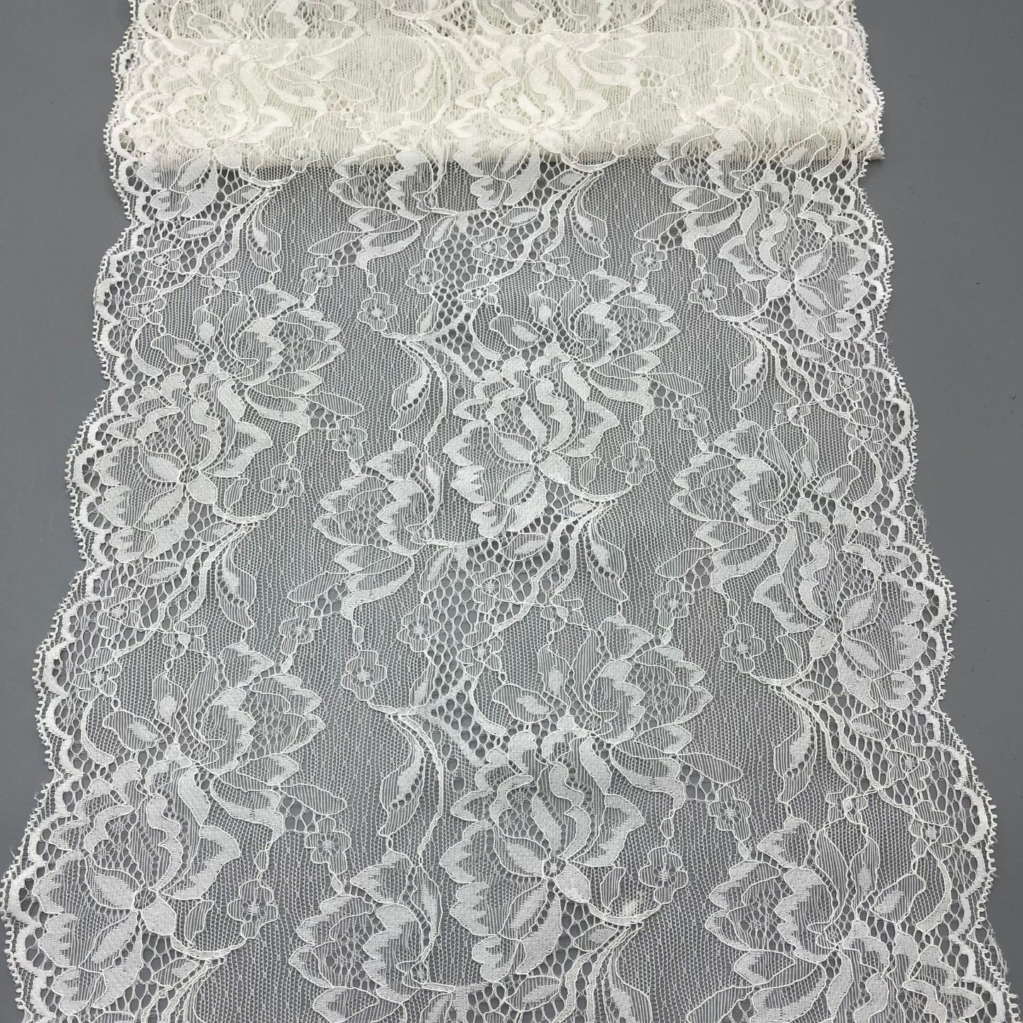 freedombeauty|23cm Handmade Lace Trim White Wedding Dress Hollow Lace Nylon DIY Clothing Accessories