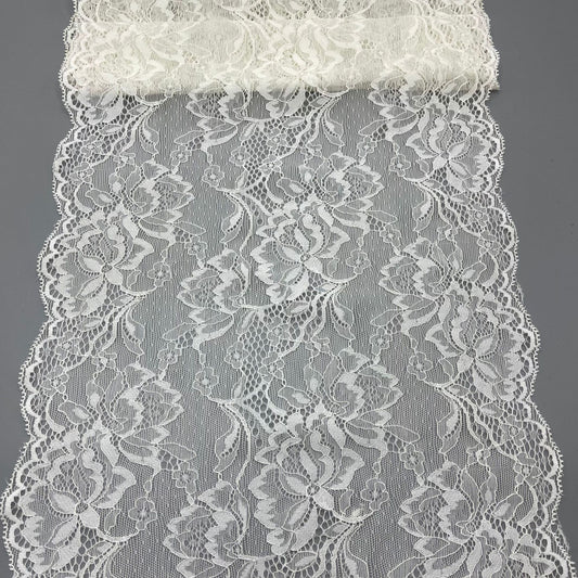 freedombeauty|23cm Handmade Lace Trim White Wedding Dress Hollow Lace Nylon DIY Clothing Accessories