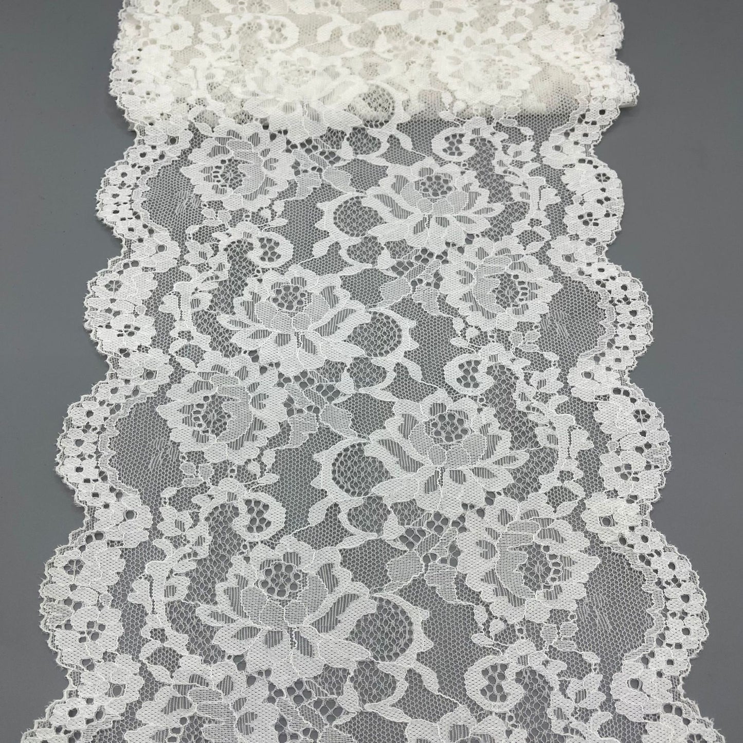 freedombeauty|21CM Elastic Lace Trim Garment Accessories DIY Wedding Dress Strapless Dress Curtain Decoration Fabric