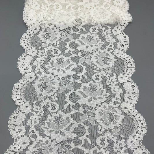 freedombeauty|21CM Elastic Lace Trim Garment Accessories DIY Wedding Dress Strapless Dress Curtain Decoration Fabric
