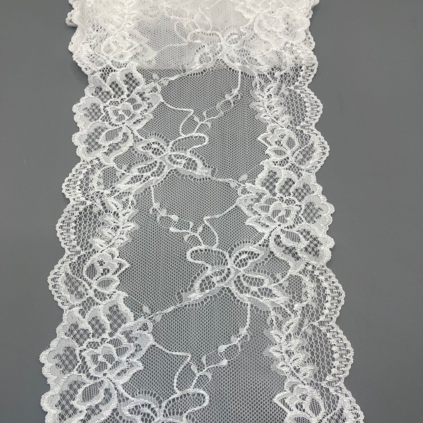 freedombeauty|18CM In Stock Elastic Lace Wide Trim DIY Wedding Dress, Car Figurine, Doll Lace