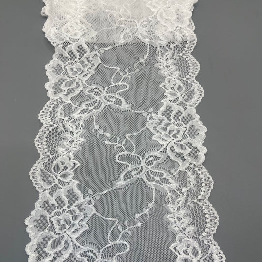 freedombeauty|18CM In Stock Elastic Lace Wide Trim DIY Wedding Dress, Car Figurine, Doll Lace