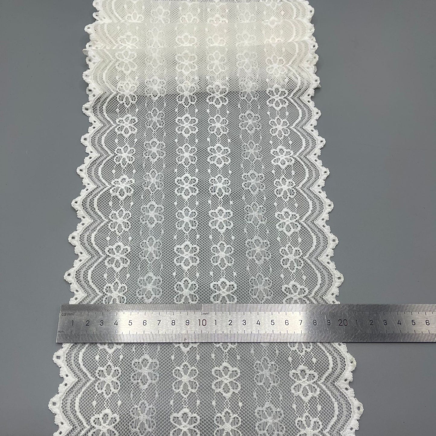 freedombeauty|20CM Nylon High Elastic Hollow Lace Fabric DIY Wedding Dress Trim Clothing Overlock, Home Textile, Curtain
