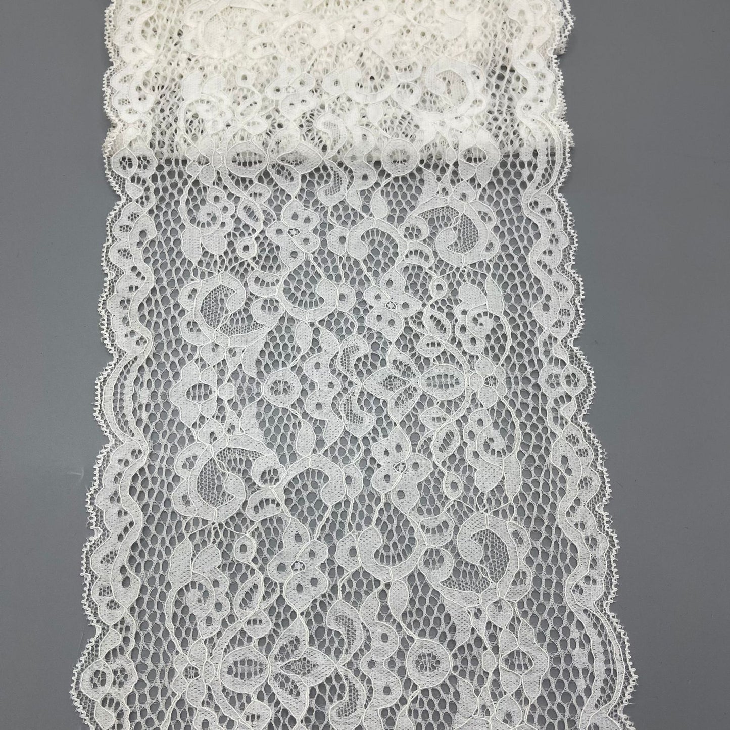 freedombeauty|17CM Nylon Wedding Dress Accessories White Elastic Hollow Lace Handmade Trim Accessories