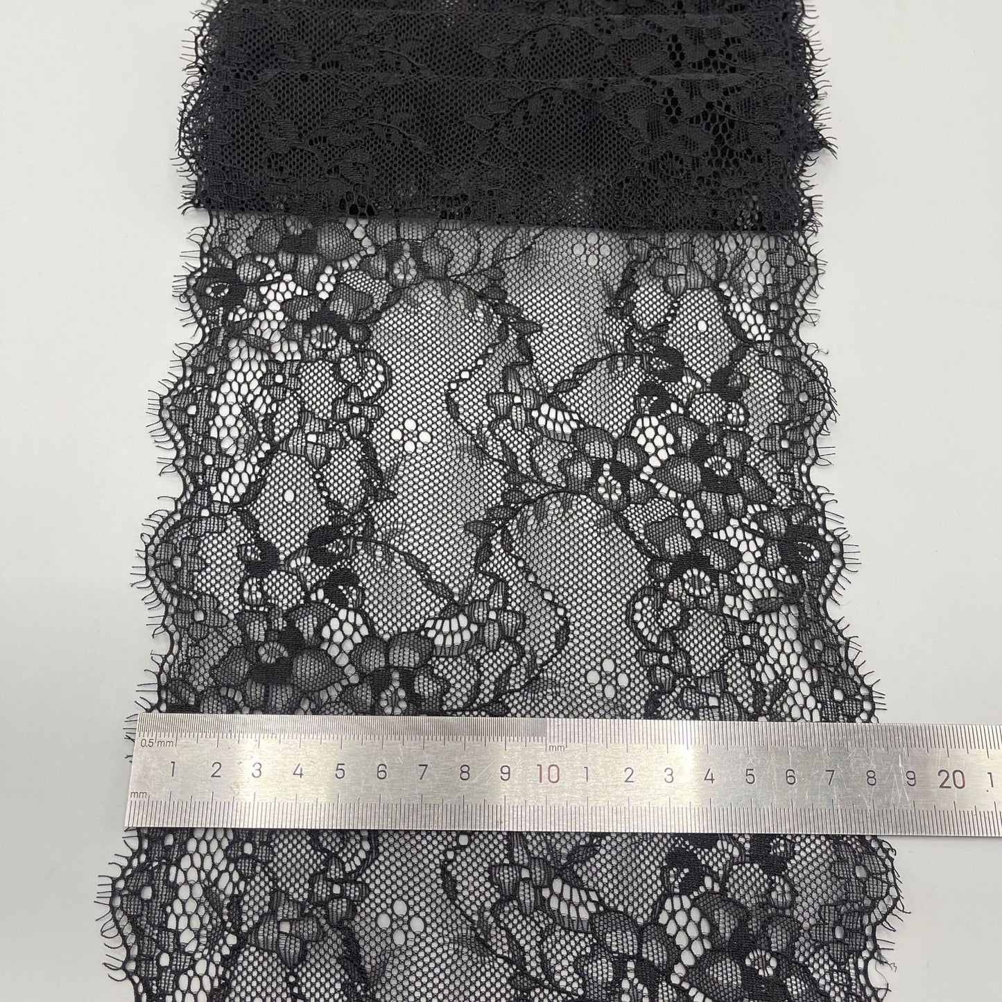 freedombeauty|16CM Elastic Eyelash Lace Trim Hollow Lace Fabric DIY Wedding Dress Clothing Overlock Home Textile Curtain Decoration