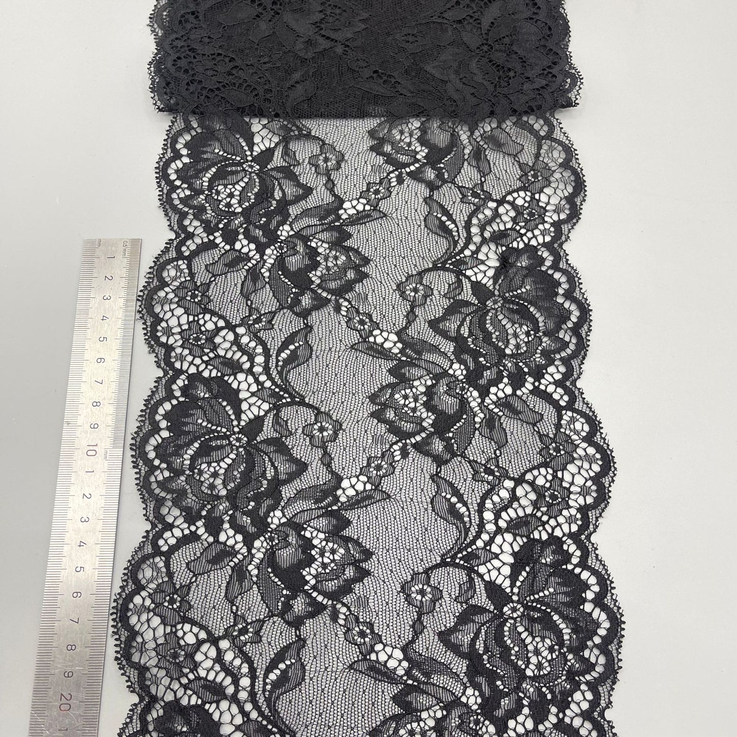 freedombeauty|20CM Double-Sided Elastic Lace Trim DIY Wedding Dress Clothing Lingerie Accessories Lace Supply