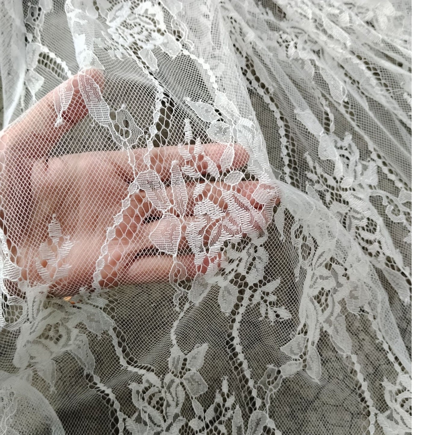 freedombeauty|Direct Supply Full Brocade Non-Elastic Large Peony Jacquard Lace Mesh Fabric for Underwear, Tops, Dresses, and Children's Clothing Hot Sale