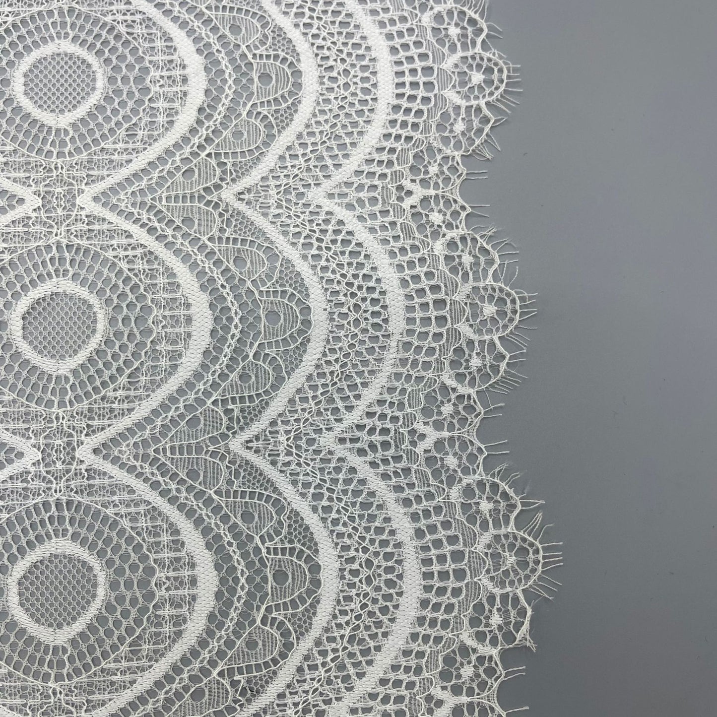 freedombeauty|23CM Elastic Eyelash Lace Large Edge Rose Shape Elastic Edge Dense Wedding Dress Accessories