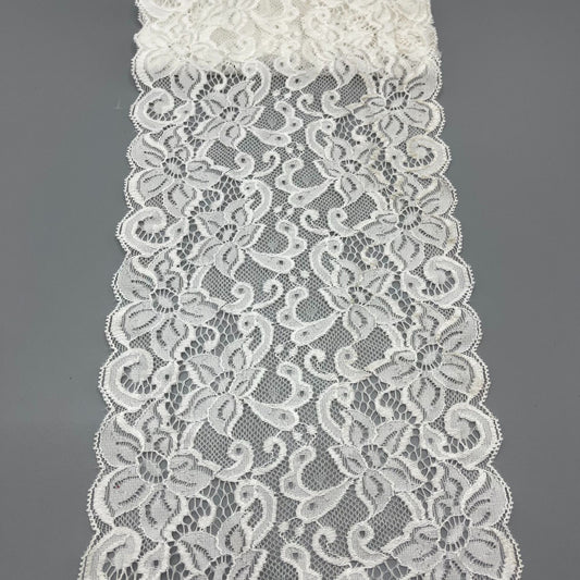 freedombeauty|18cm In Stock Direct Sale Nylon Spandex Lace Fabric for Women's Dresses and Children's Clothing Lace Trim Fabric