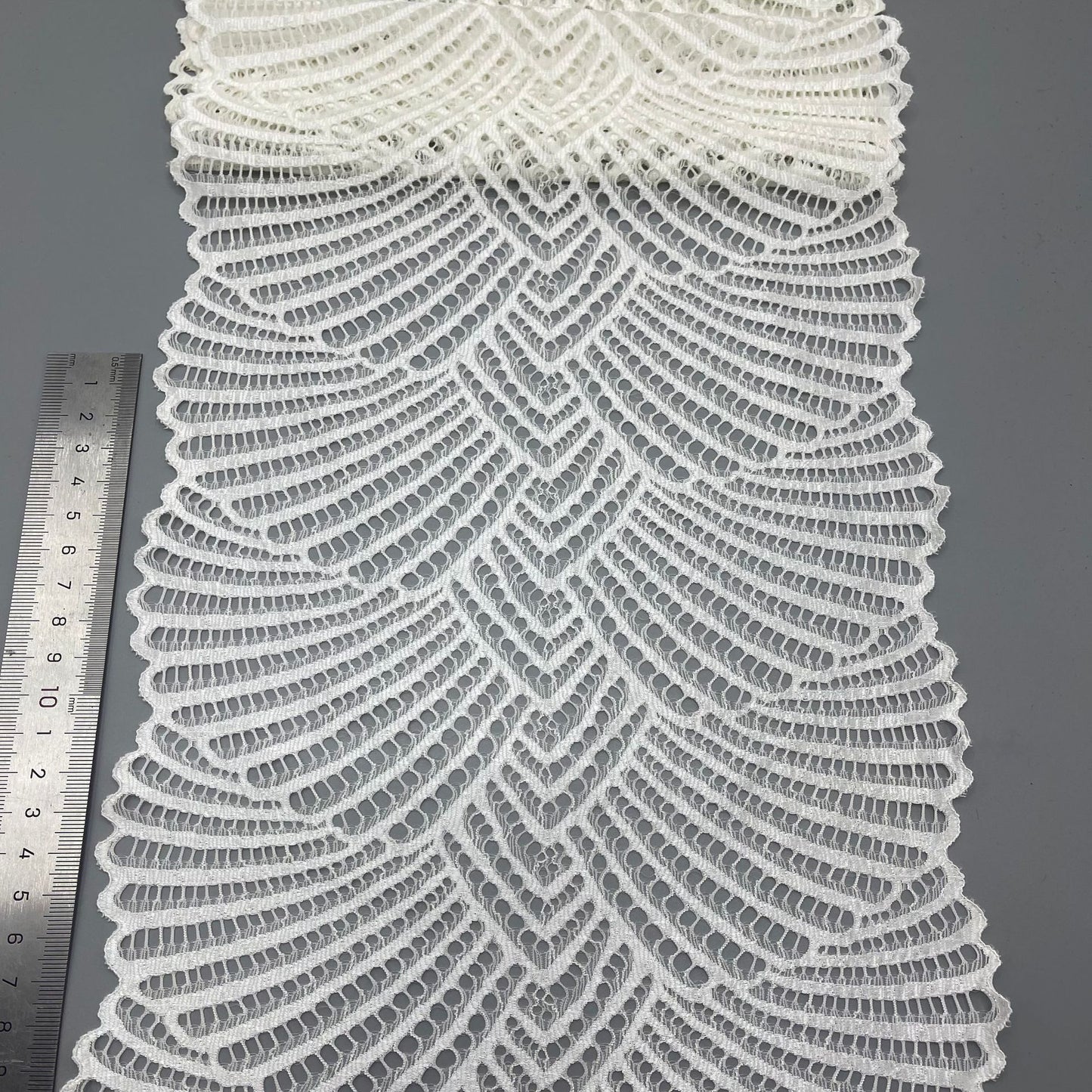 freedombeauty|21CM Exquisite White Nylon Elastic Lace Trim Wedding Dress Handmade Accessories Hollow Design