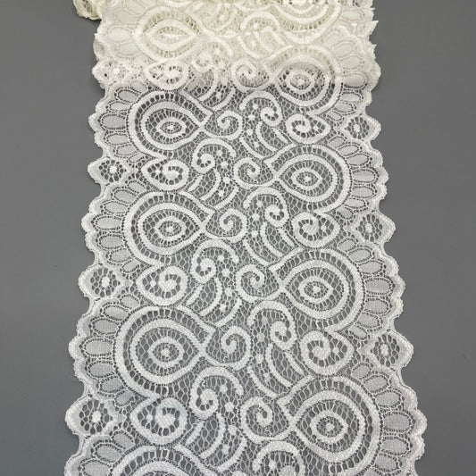 freedombeauty|18CM Soft Nylon Spandex Black and White Sock Decoration Elastic Lace Trim DIY Women's Vest