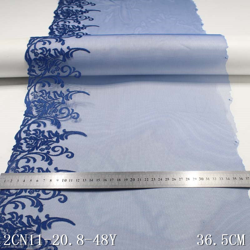 【1pack】-Freedombeauty | Two Blue Two Specifications Mesh Polyester Thread Thorns Embroidery Lace Accessories Curtain Sofa Cushion Lace