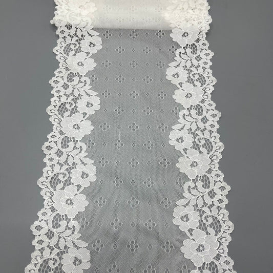 freedombeauty|20CM Soft Nylon Spandex Black and White Sock Decoration Elastic Lace Trim