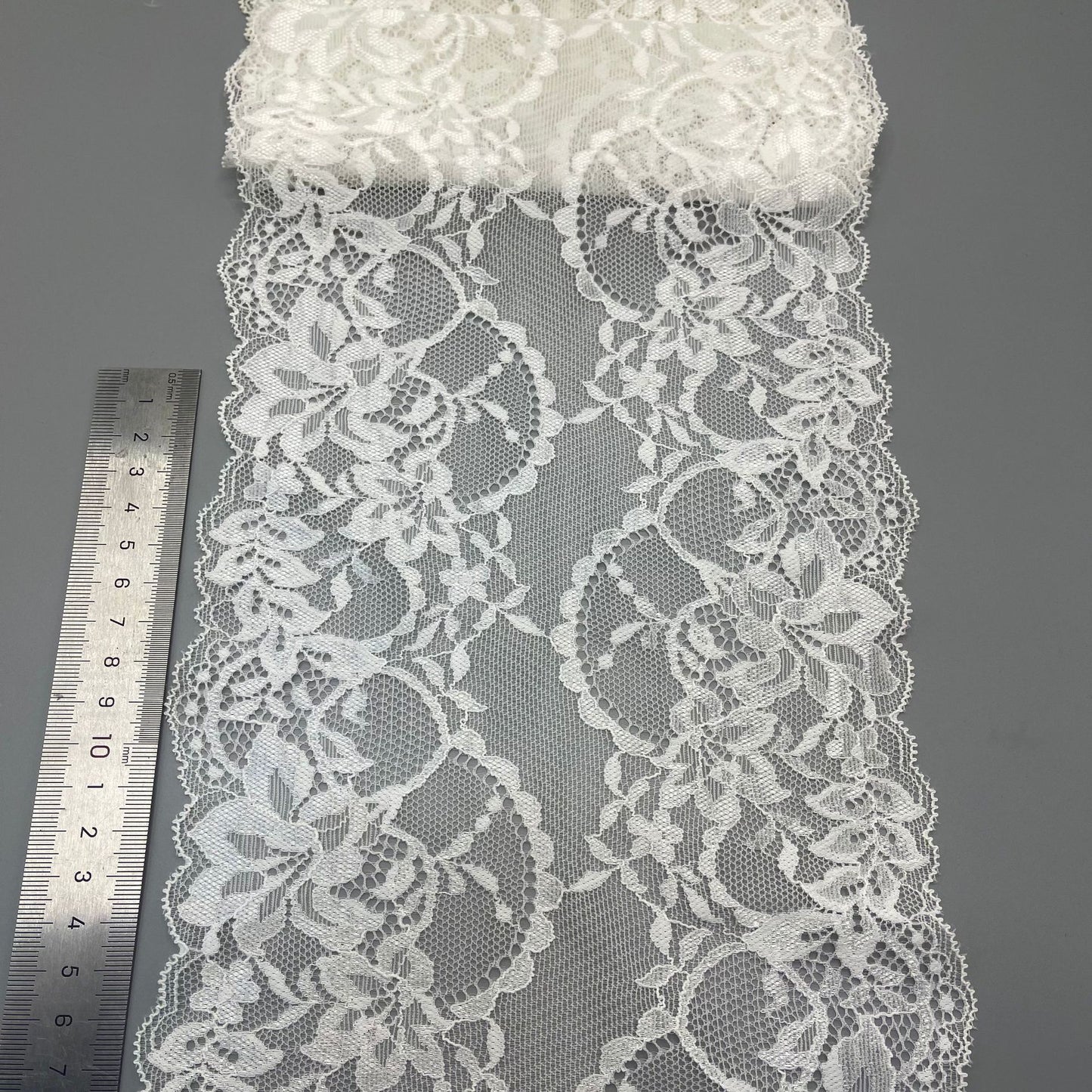 freedombeauty|18CM Lingerie Nylon Wedding Dress Lace White Elastic Lace Hollow Design Accessories DIY Lace Parts