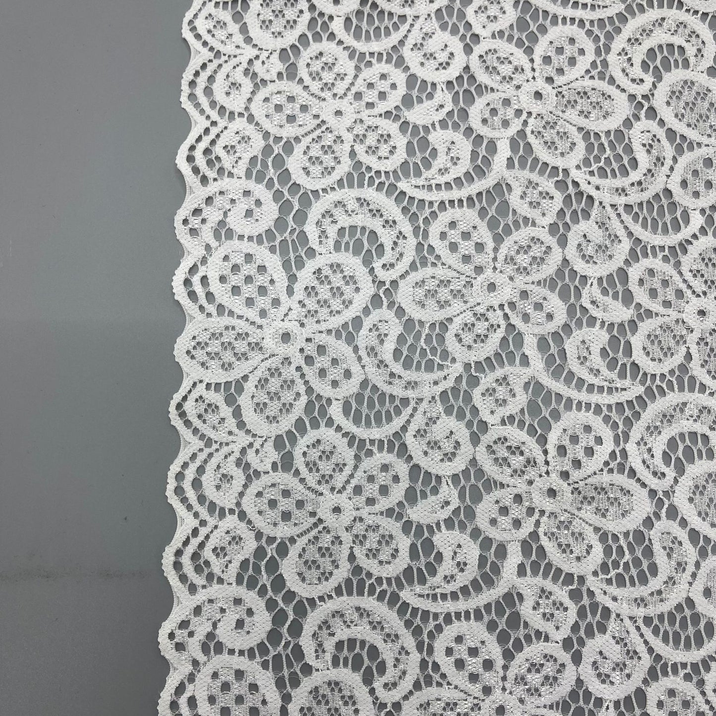 freedombeauty|20CM Lingerie Hollow Lace Nylon White Elastic Lace Trim Wedding Dress Accessories Design