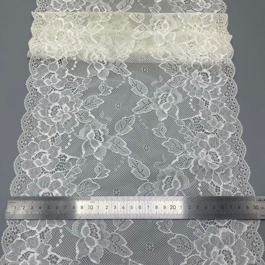 freedombeauty | 28cm Lingerie Handmade Wedding Dress Accessories Pure White Hollow Lace Nylon Lace Trim Accessories