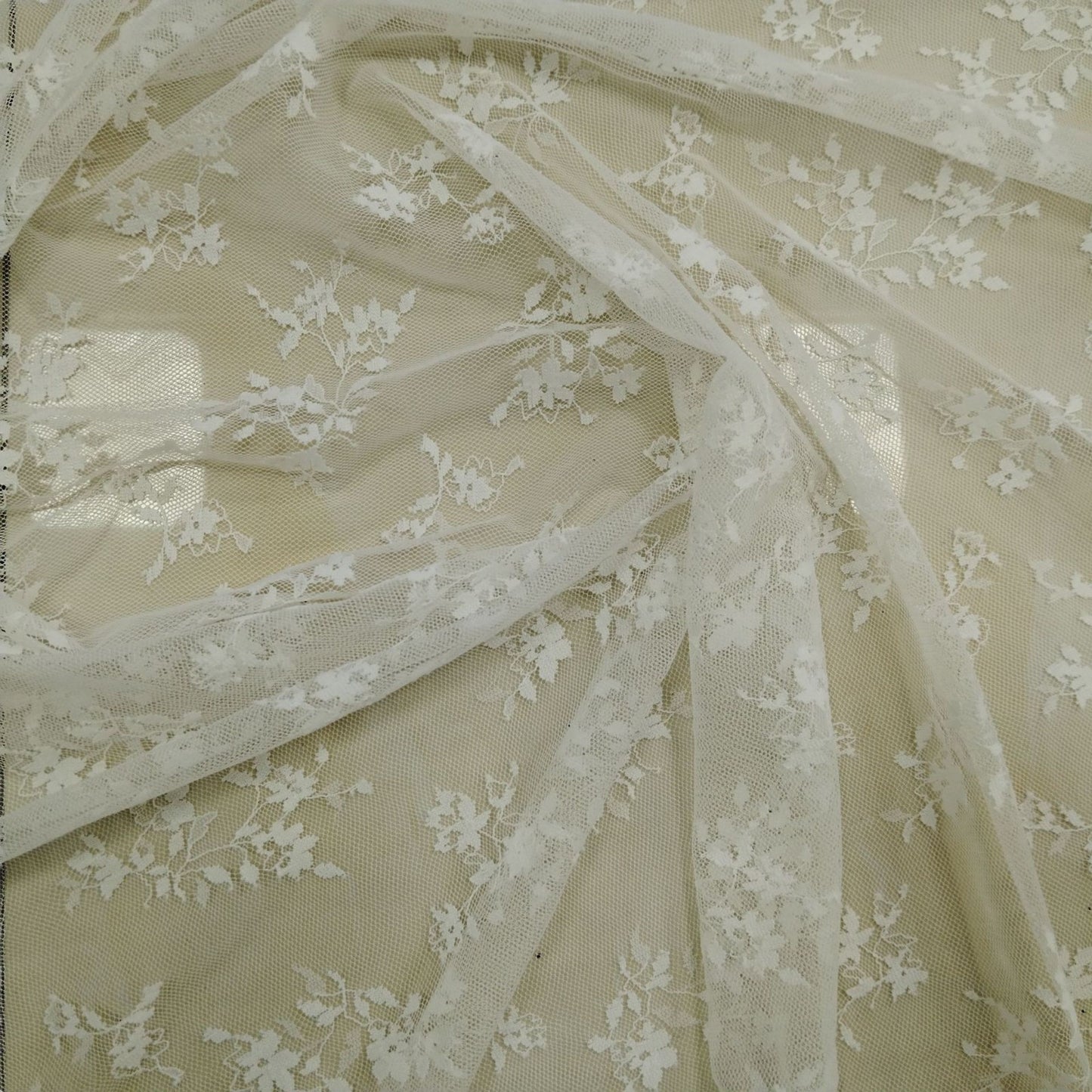 freedombeauty|Lace Fabric Thread Cutting Elastic Small Flower Base Dress Underwear Soft Skin-Friendly Elastic Fabric