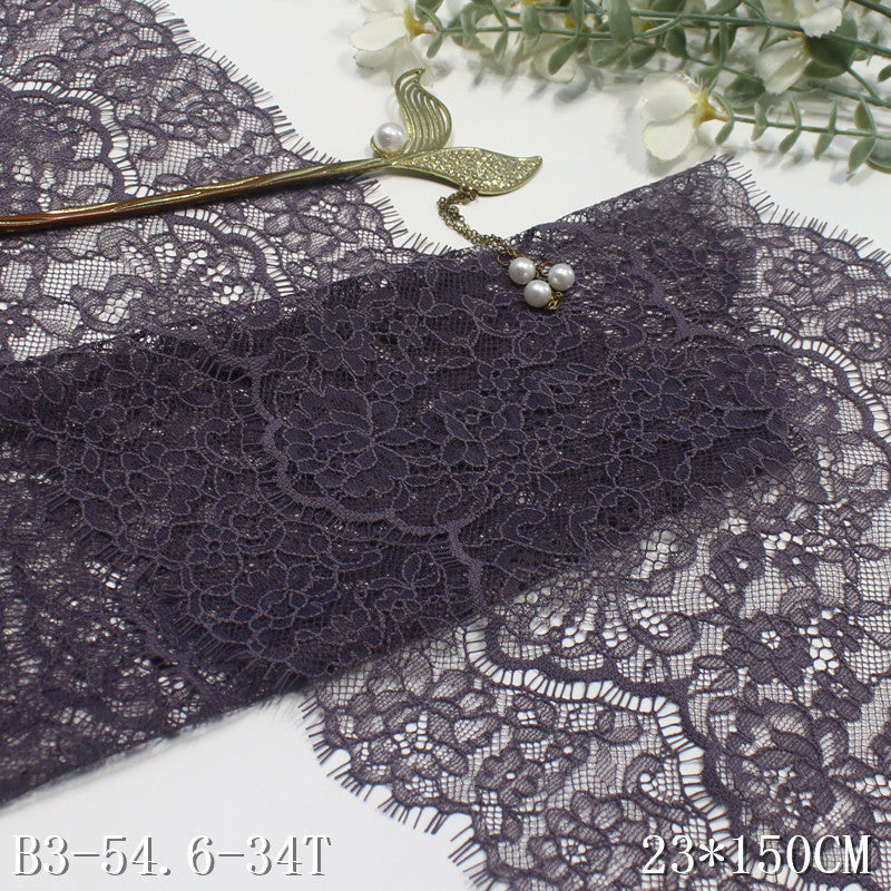 freedombeauty|Multicolor Double Wave Center Vintage Flower Non-Elastic Eyelash Lace Trim Clothing Home Textile Lace Trim Accessories DIY