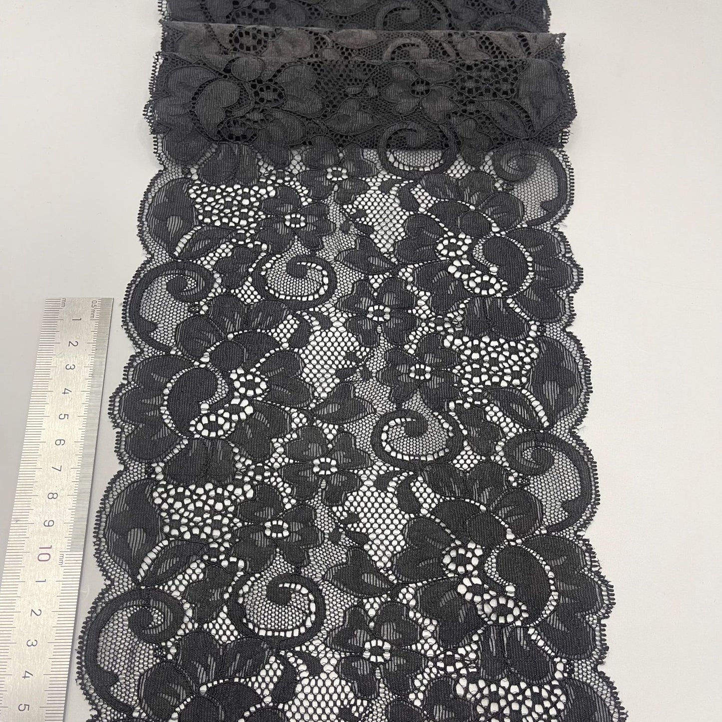 freedombeauty|18CM Elastic Lace Trim Nylon Lace Wedding Dress Decoration Fabric Accessories