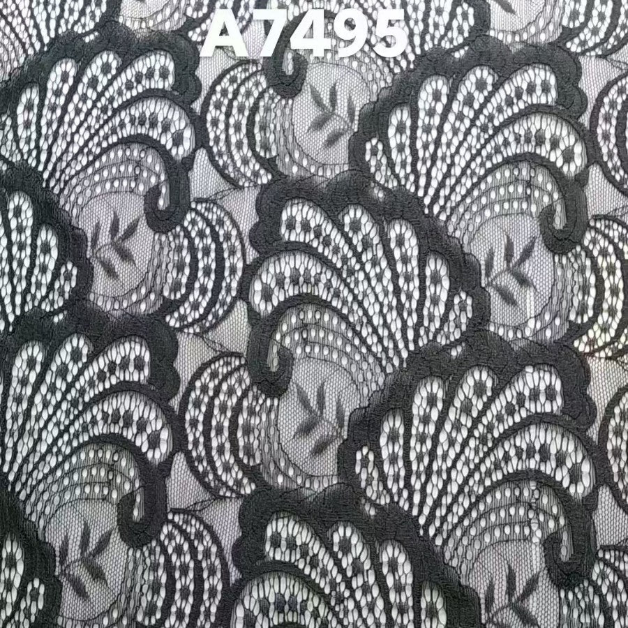 freedombeauty|Nylon Lace Fabric Dot Hollow Mesh Elastic Full Wedding Dress Base Children's Dress Decoration Pocket T