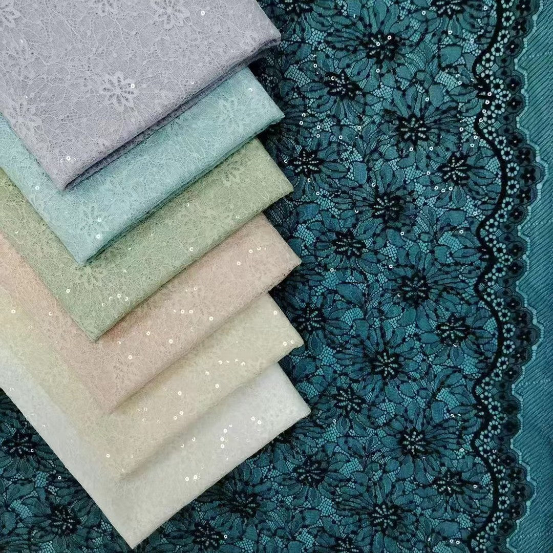 freedombeauty|Sequin Brocade Polyester Sequin Lace Fabric European and American Women's Clothing Tops Dresses Children's Clothing Shoe Materials Bags Lace Fabric