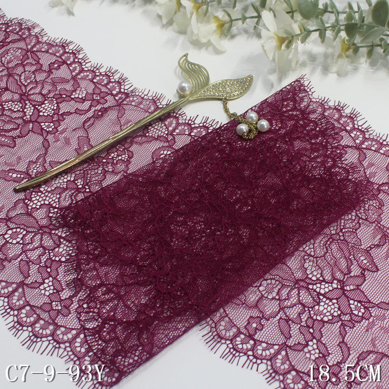 freedombeauty|Multicolor Lightweight Double-Sided Wavy Non-Elastic Eyelash Lace DIY Clothing Curtain 19cm Lace Trim Accessories