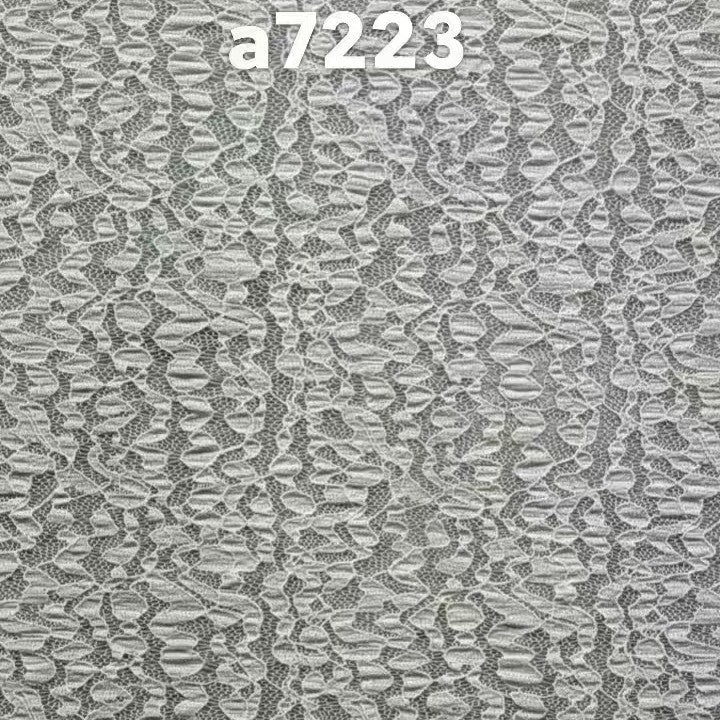 freedombeauty|Bubble Fabric Nylon Lace Fabric Thin Striped Floral Lace Fabric Base Women's Clothing Dress Lace Accessories Fabric