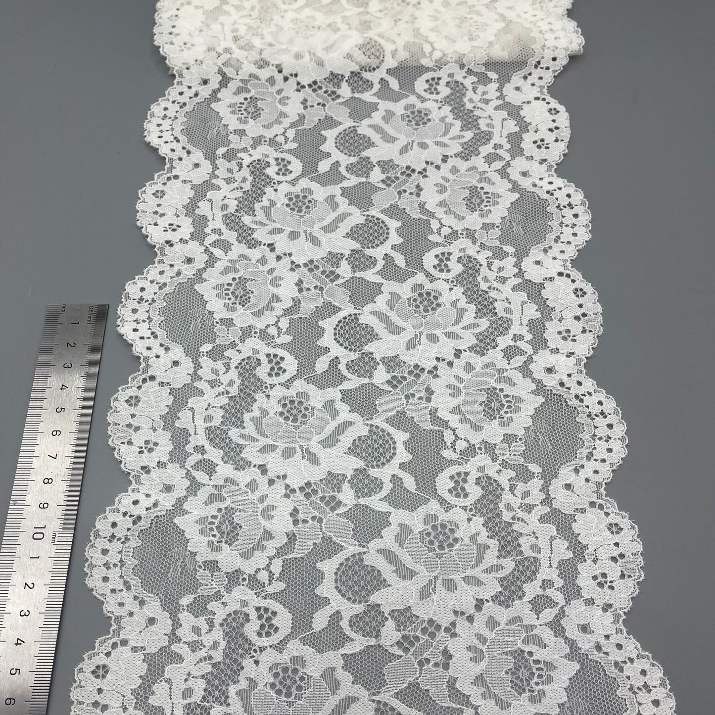 freedombeauty|21CM Elastic Lace Trim Garment Accessories DIY Wedding Dress Strapless Dress Curtain Decoration Fabric