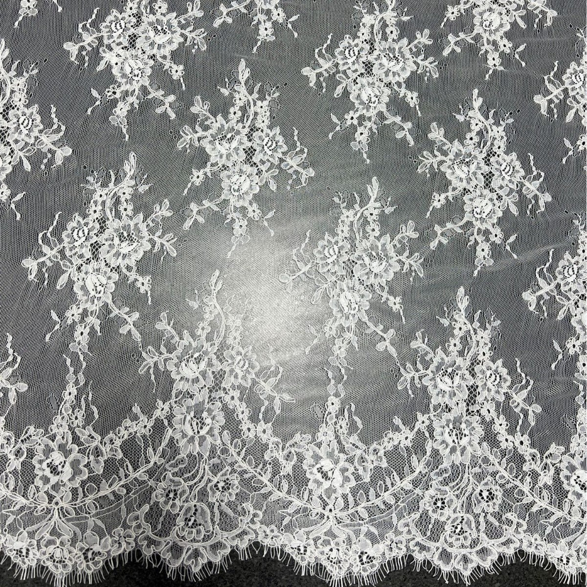 Freedombeauty | in Stock I Car Bone Thread Eyelash Lace Fabric Wedding Dress Material Starting from One Piece