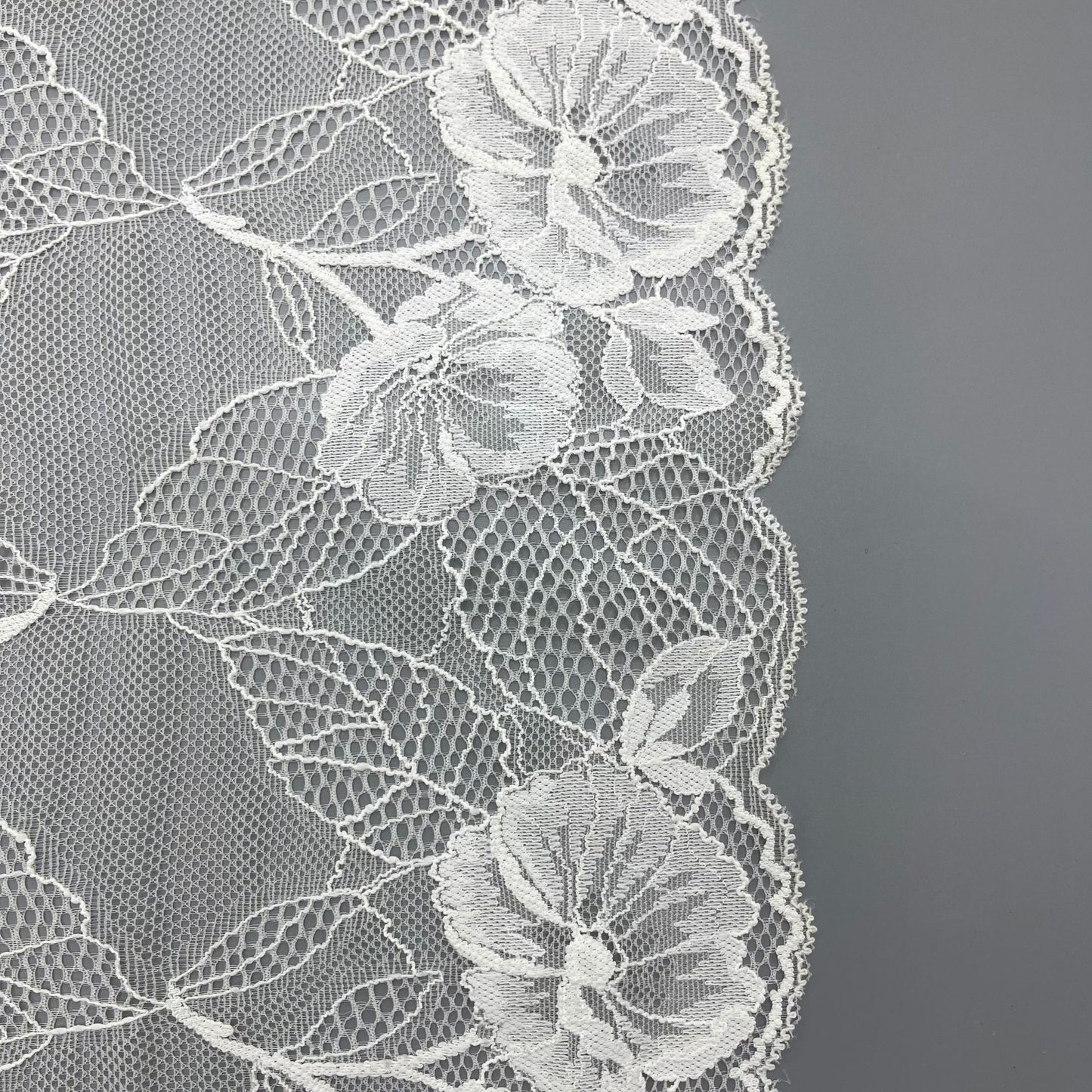 freedombeauty|23CM Elastic Lace Trim Nylon Lace Wedding Dress Decoration Fabric Accessories