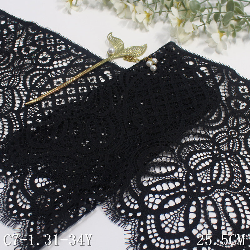 freedombeauty|Multicolor Single-Sided Wavy Chinese Style Non-Elastic Eyelash Lace Trim Performance Costume Curtain 26cm Lace Trim Accessories