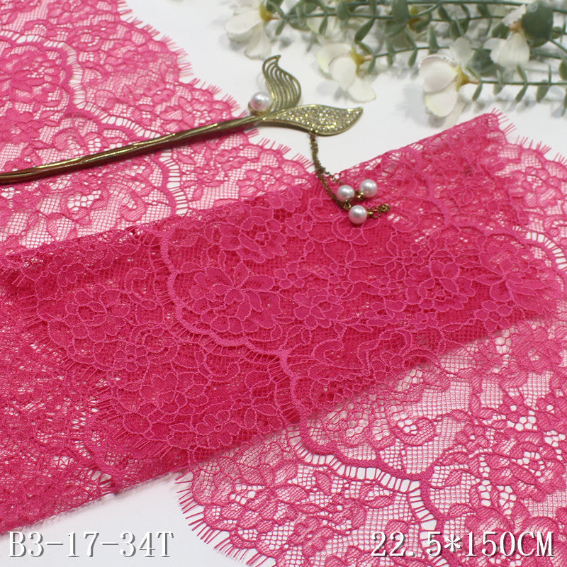 freedombeauty|Multicolor Double Wave Center Vintage Flower Non-Elastic Eyelash Lace Trim Clothing Home Textile Lace Trim Accessories DIY