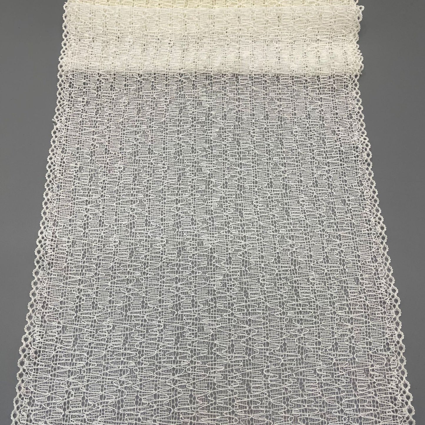 freedombeauty|23CM Handmade Wedding Dress Accessories Nylon White Elastic Hollow Lace Trim High-end