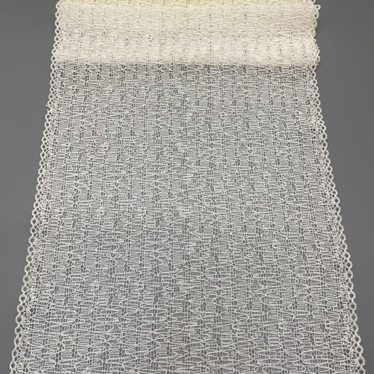 freedombeauty|23CM Handmade Wedding Dress Accessories Nylon White Elastic Hollow Lace Trim High-end