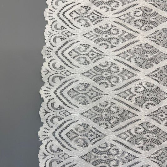 freedombeauty|21CM Elastic Lace Trim Nylon Lace Trim for Lingerie Skirt Hem, Accessories Decoration Parts