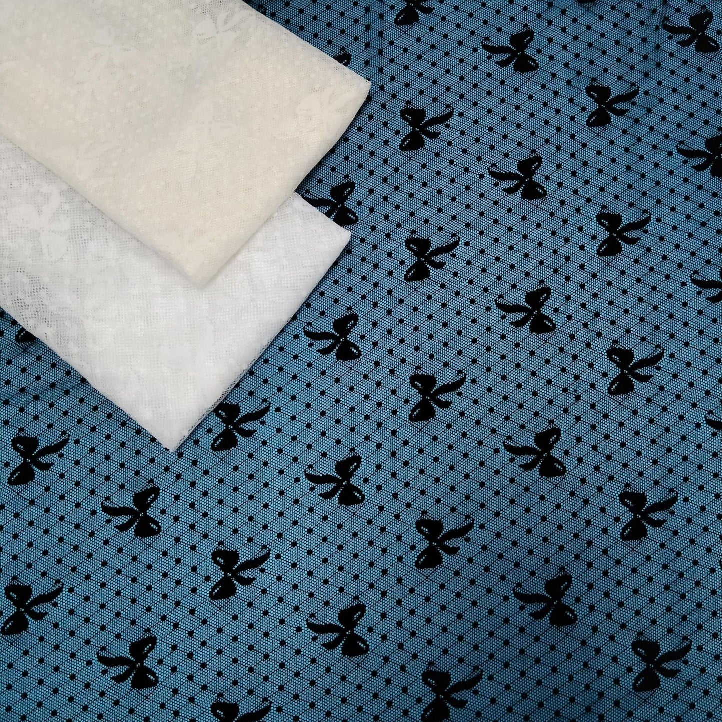 freedombeauty|Hot Selling Full Matte Lace Mesh Fabric Hollow Out Jacquard Mesh Fabric Small Flower Fabric Clothing Accessories