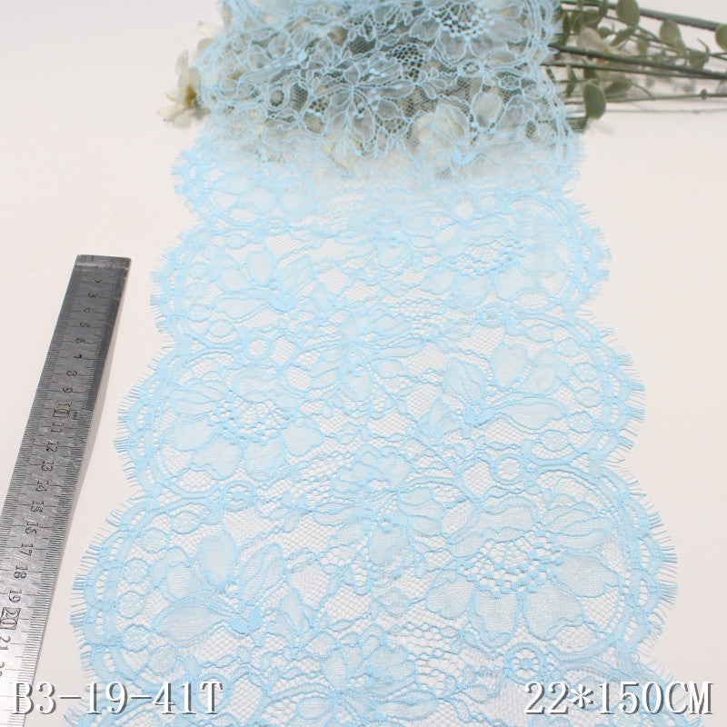 freedombeauty|Multicolor Double Wave Full Vintage Flower Non-Elastic Eyelash 22cm Clothing Home Textile Lace Trim DIY