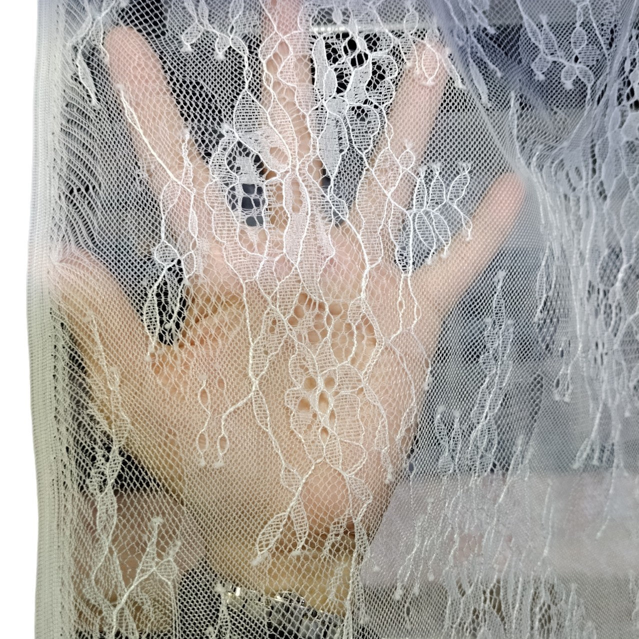 freedombeauty | Selected Black Lace Fabric Thin New Lace Mesh Fabric Slightly Stretchy Lace Fabric In Stock