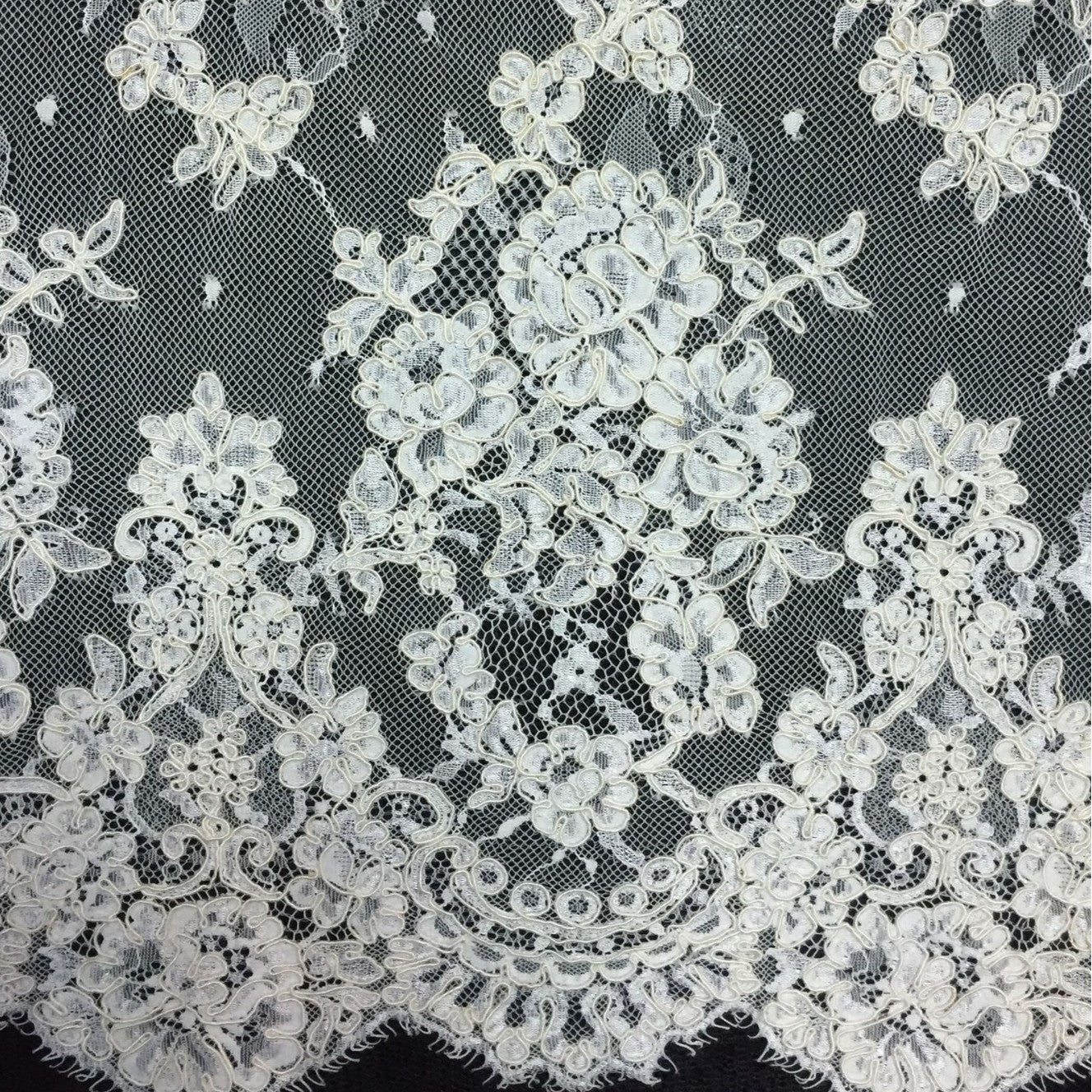 Freedombeauty | Supply in Stock Strands Lace Shell Fabric Wedding Dress Accessories White 3 M