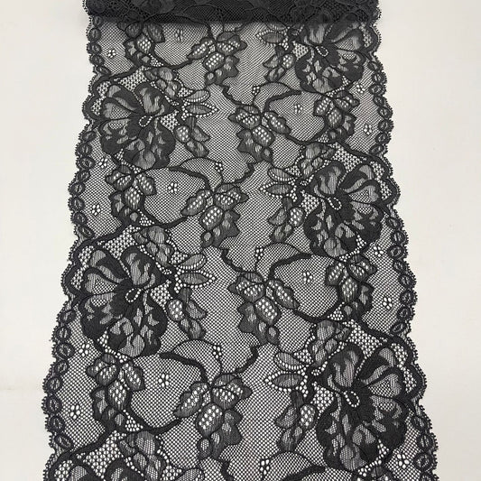 freedombeauty|22cm Wedding Dress Accessories High-Quality White Nylon Elastic Lace Hollow Trim Handmade