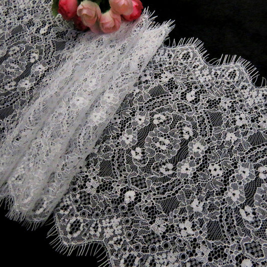 FREEDOMBEAUTY | Bra lace fabric, underwear lace 21.5cm eyelash lace, wavy lace raschel lace